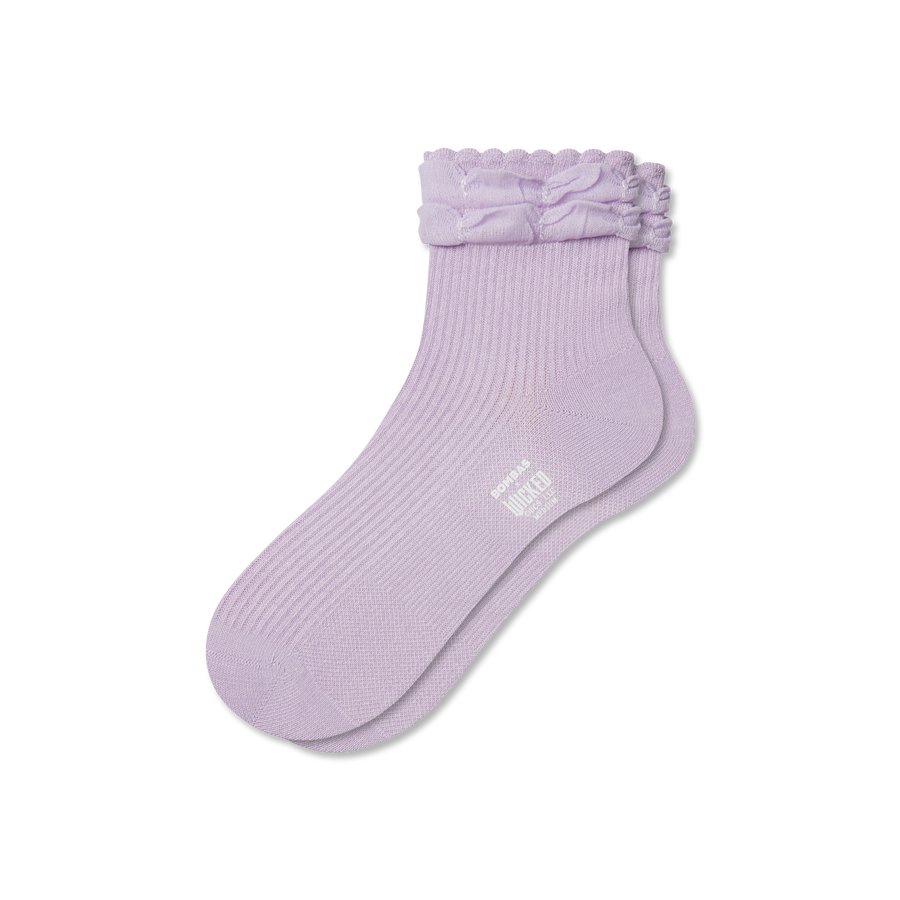 Wicked x Bombas Ruffle Quarter Socks - All Day Fit
