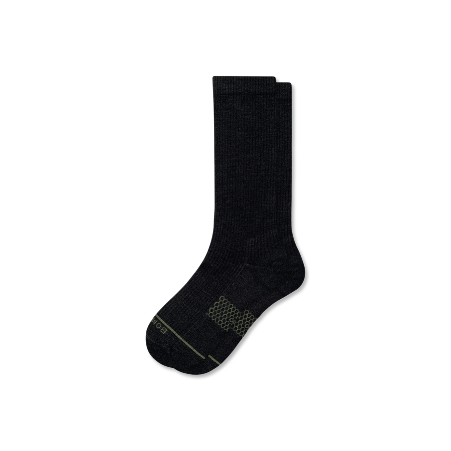 Women's Merino Wool Blend Modern Rib Calf Socks - Daily Cushion