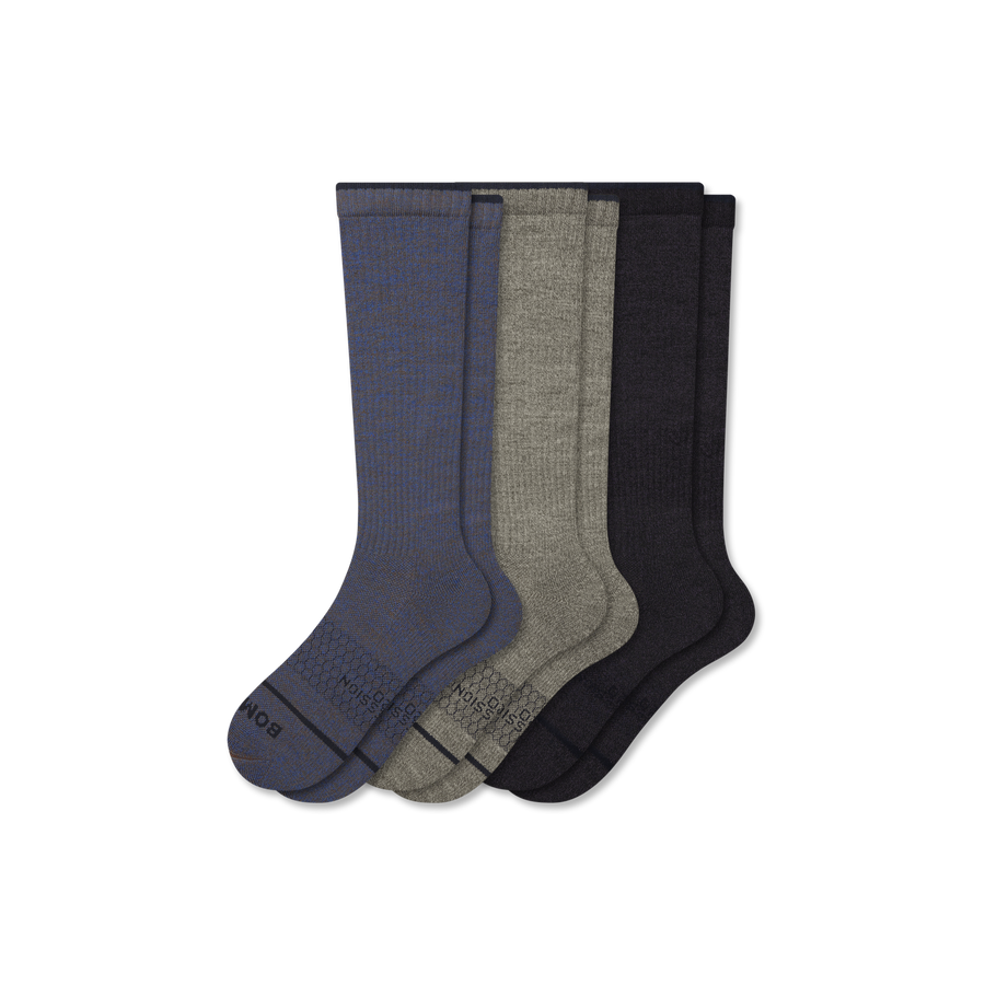 Women's Merino Wool Blend Knee High Sock 3-Pack (15-20mmHg) - Travel Pair