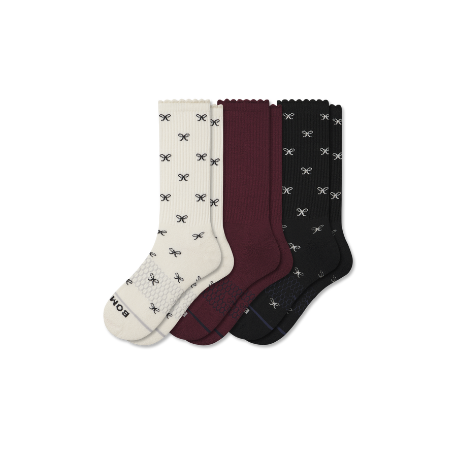 Women's Merino Wool Blend Calf Sock 3-Pack - Clean Finish
