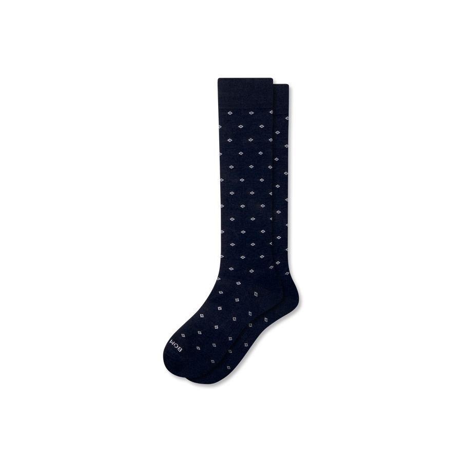 Men's Dress Over the Calf Socks - Travel Pair