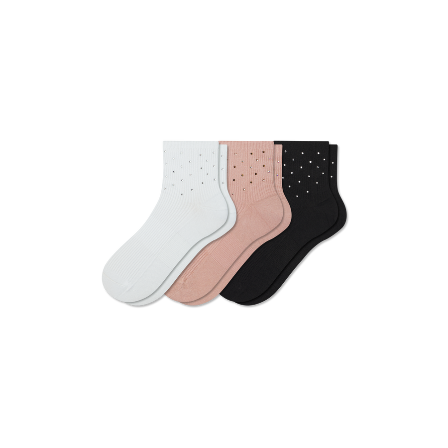 Women’s Rib Quarter Sock 3-Pack - Ready Pick