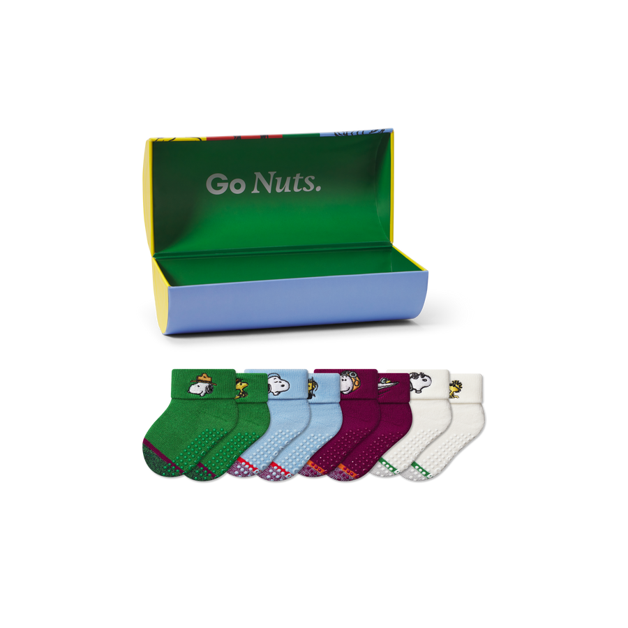 Peanuts x Bombas: Baby Gripper Calf Sock 4-Pack Gift Box (6-12 Months) - Daily Cushion