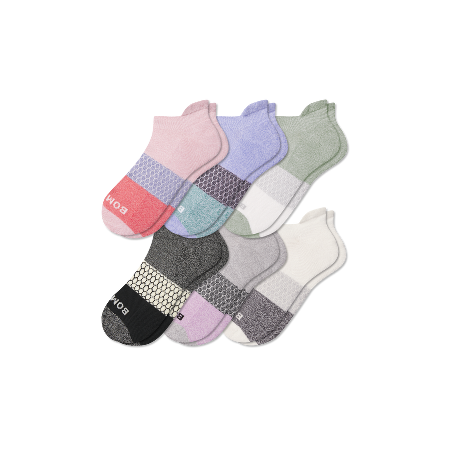 Women's Tri-Block Ankle Sock 6-Pack - Travel Pair