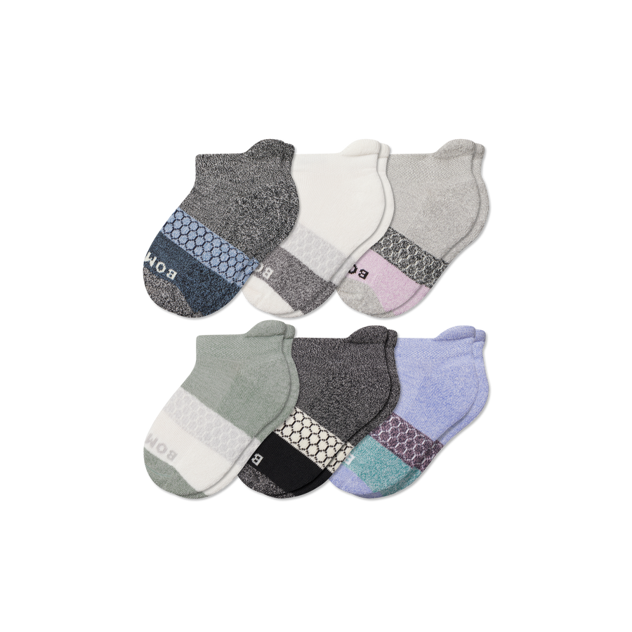 Junior Tri-Block Ankle Sock 6-Pack - Fresh Choice