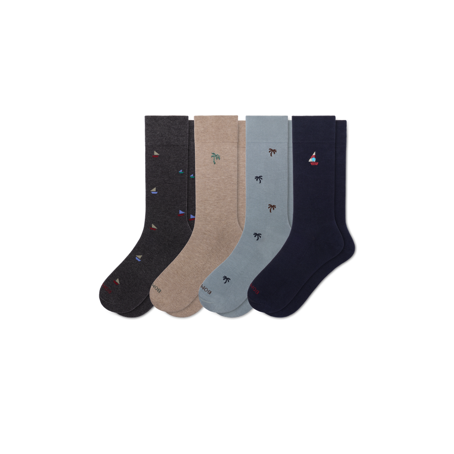 Men's Dress Calf Sock 4-Pack - Premium Pick
