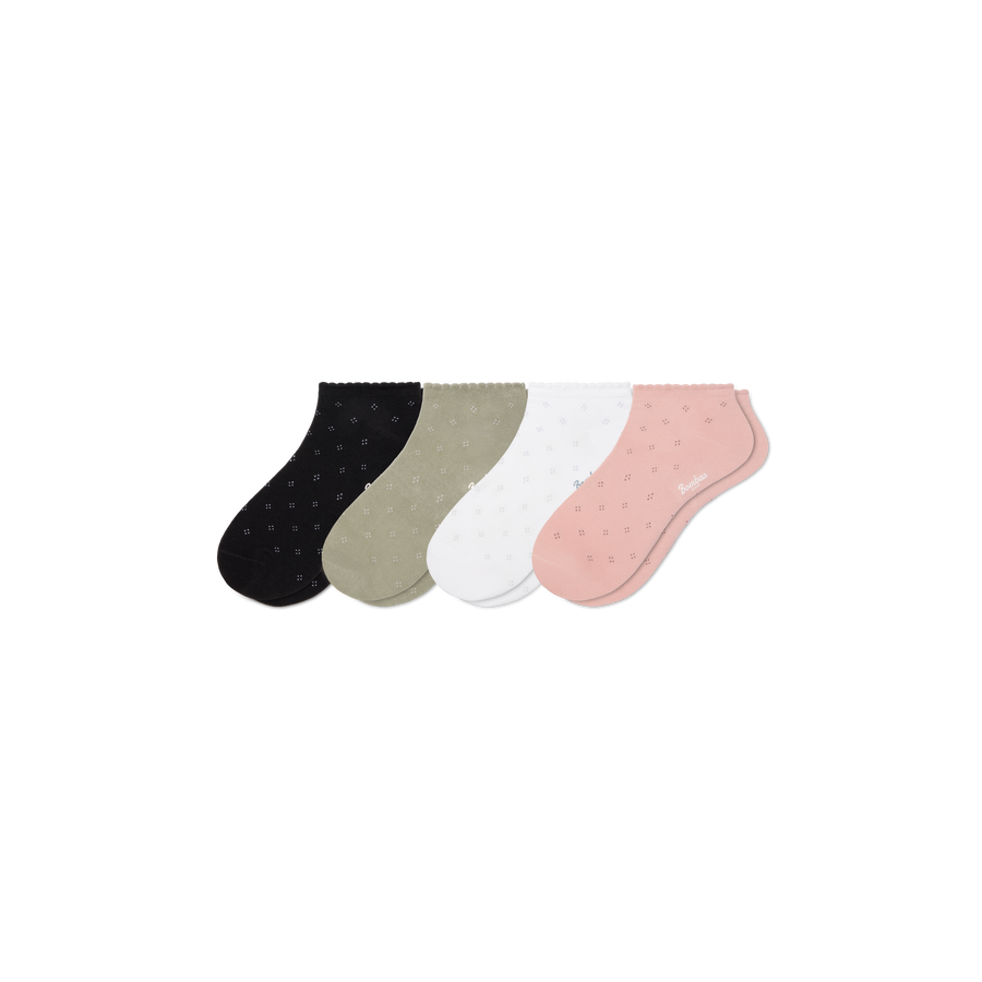 Women’s Scallop Ankle Sock 4-Pack - Classic Ready