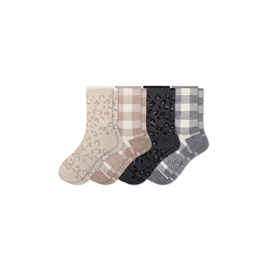 Women's Merino Wool Blend Half Calf Sock 4-Pack - Essential Ready