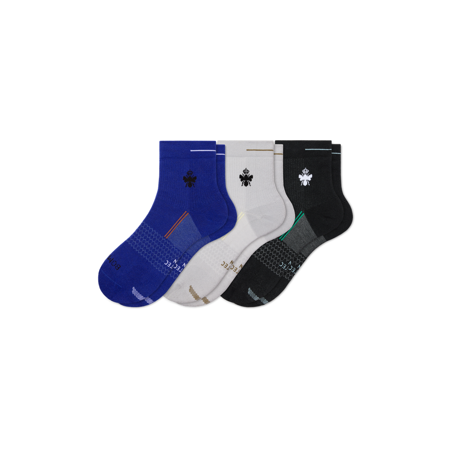Men's Run Quarter Sock 3-Pack - Clean Finish