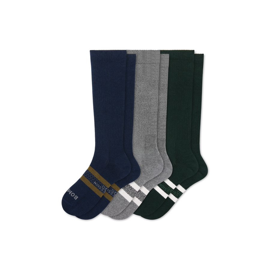 Men's Knee High Sock 3-Pack (15-20mmHg) - Daily Step