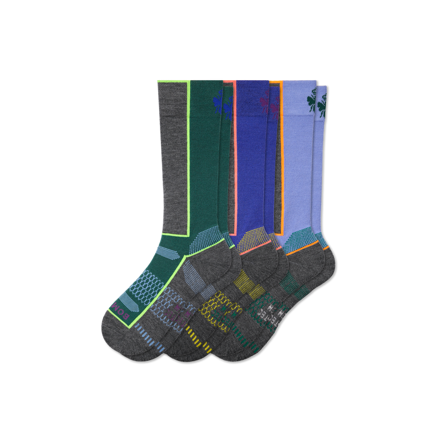 Youth Mid-Cushion Merino Wool Blend Ski & Sock 3-Pack - Premium Pick