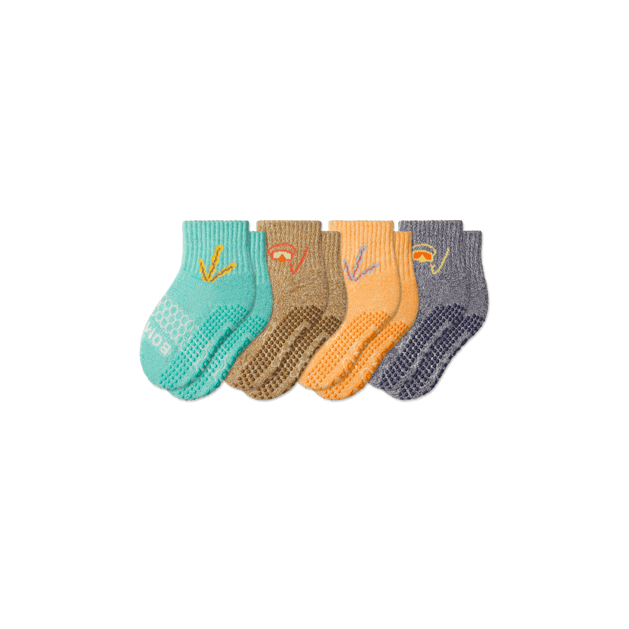 Toddler Aquatic Gripper Calf Sock 4-Pack - Fresh Choice