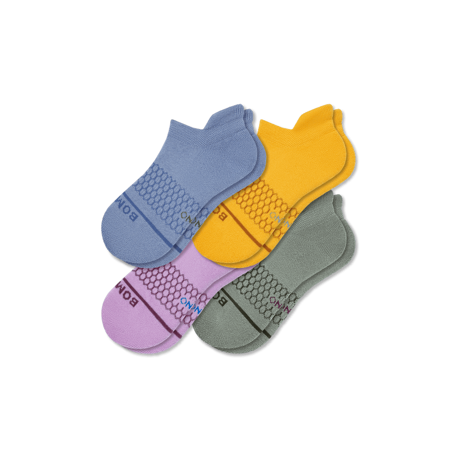 Youth Merino Wool Blend Ankle Sock 4-Pack - Light Cushion