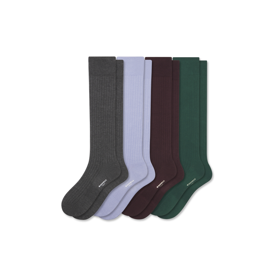 Men's Ribbed Dress Over the Calf Sock 4-Pack - Classic Ready
