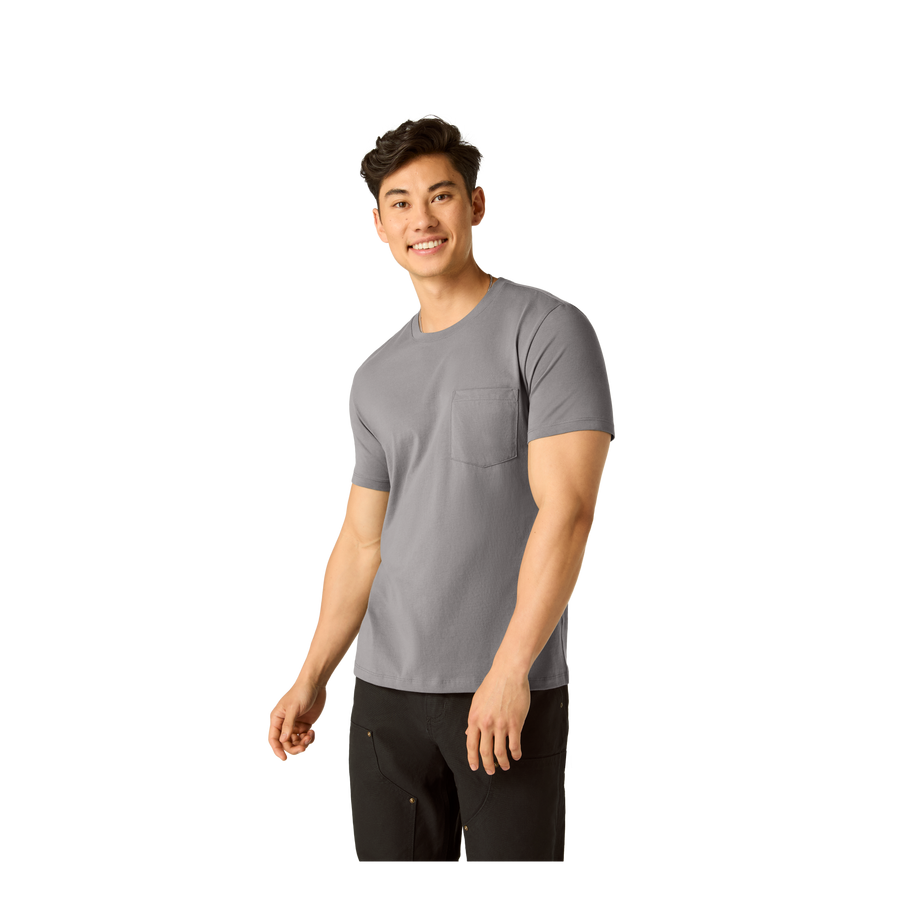 Men's Pima Cotton Pocket Crew Neck T-Shirt - Simple Style