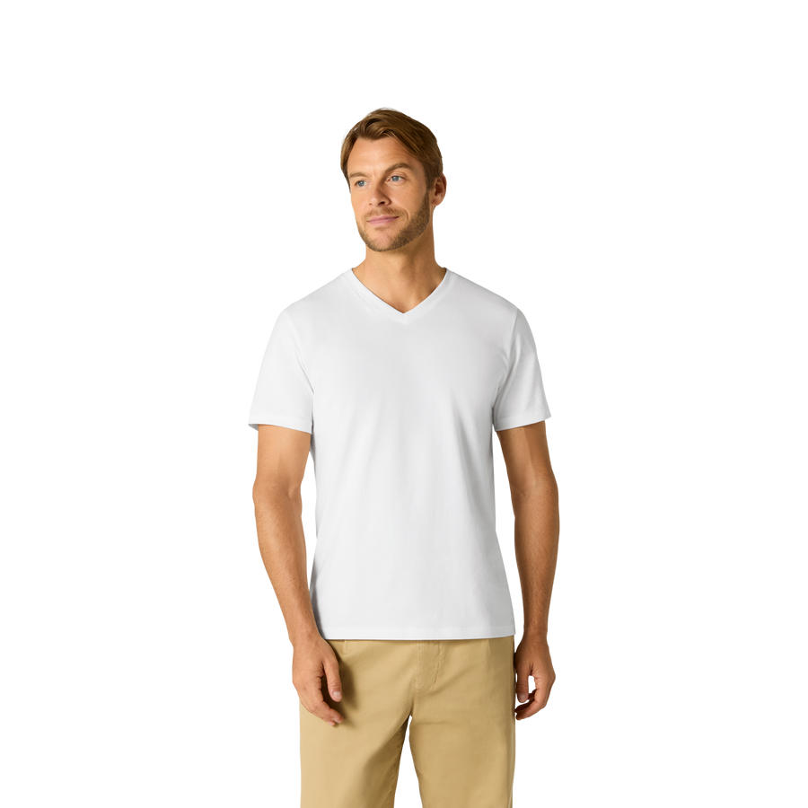 Men's Pima Cotton V-Neck T-Shirt - Essential Ready