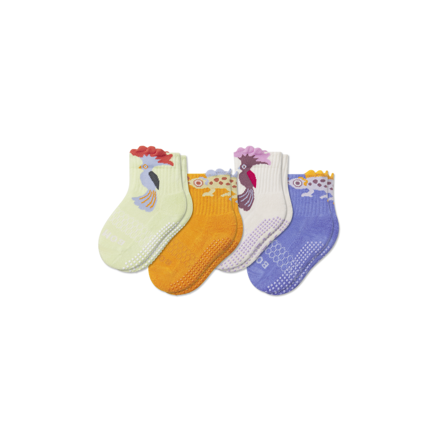 Toddler Friends Gripper Calf Sock 4-Pack - Classic Ready