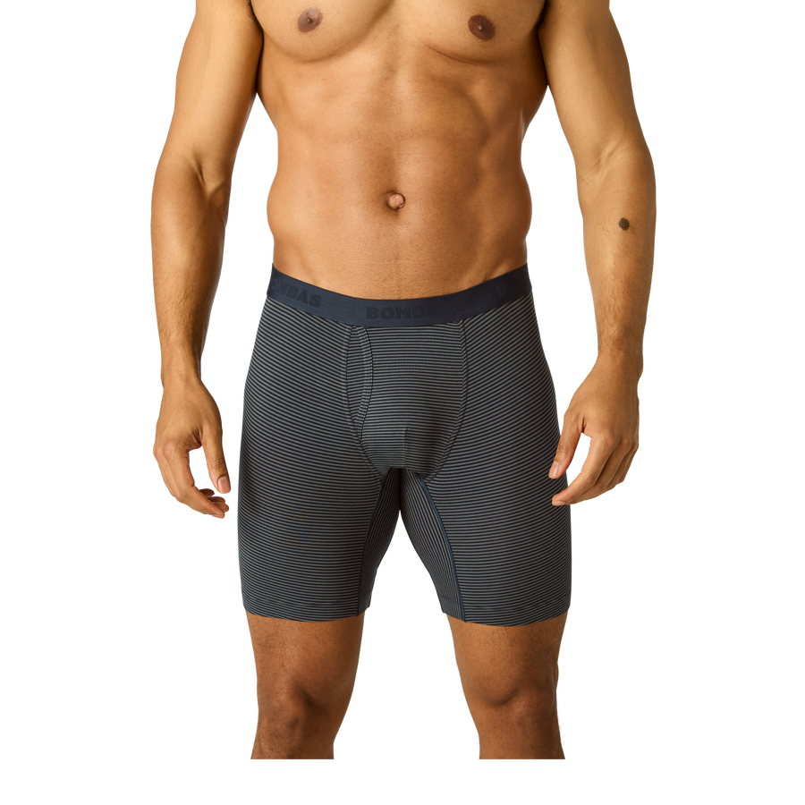 Men's Cotton Modal Blend Long Boxer Brief 8" - All Day Comfort