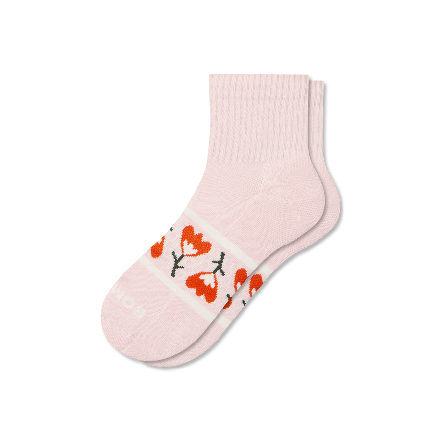 Women's Garden Party Quarter Socks - Fresh Step