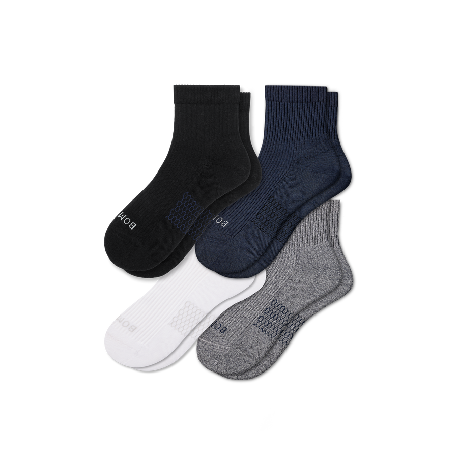 Men's Modern Rib Quarter Sock 4-Pack - Daily Step