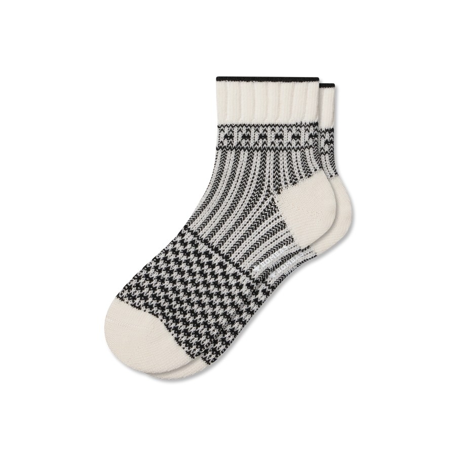 Women's Merino Wool Blend Sweater Quarter Socks - Easy Choice
