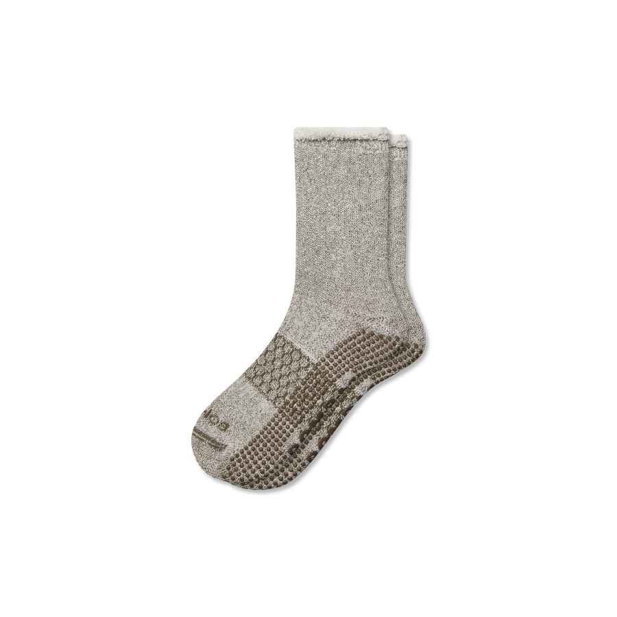 Women’s Roll-Top Merino Blend Gripper House Sock - Travel Pair