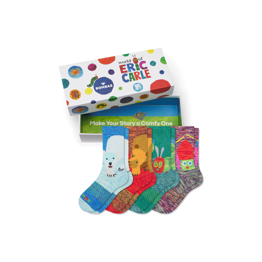 Youth Eric Carle Calf Sock 4-Pack Gift Box - Daily Pick