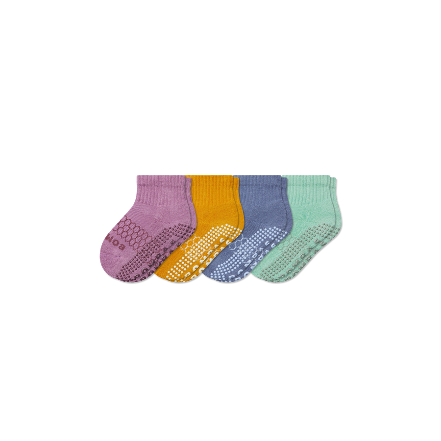 Toddler Solids Gripper Calf Sock 4-Pack - Ready Pair