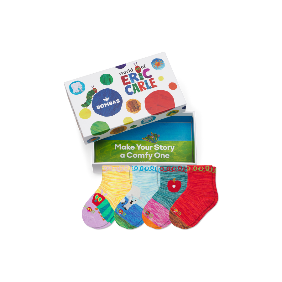 Toddler Eric Carle Calf Sock 4-Pack Gift Box - Modern Touch