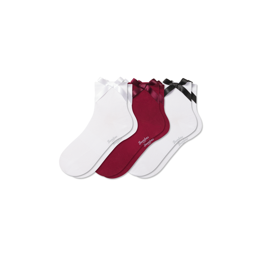 Women's Bow Quarter Sock 3-Pack - Fresh Step