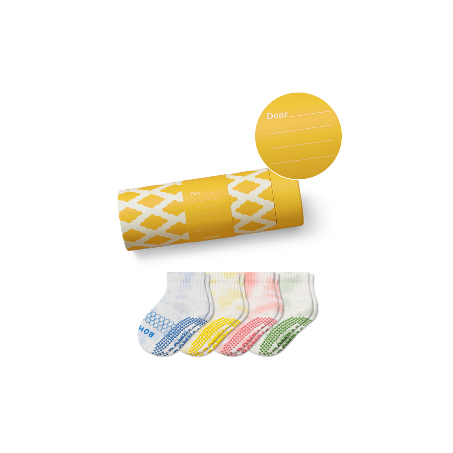 Toddler Gripper Calf Sock 4-Pack Gift Box - Ready Pick