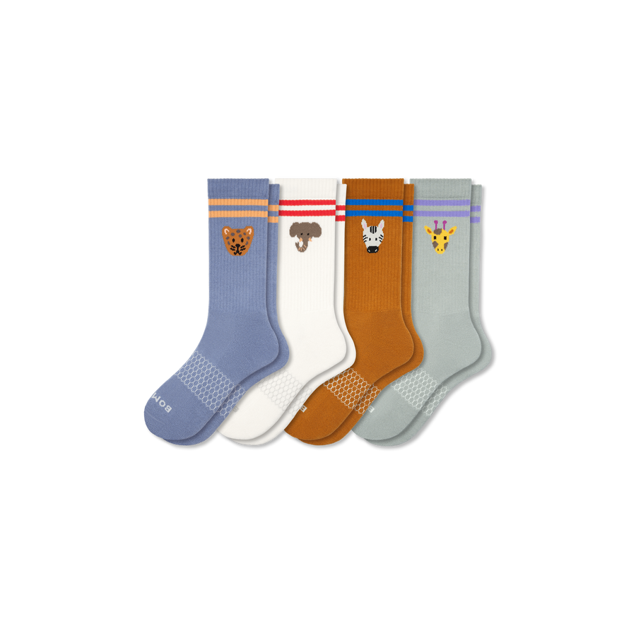Women's Safari Stripe Calf Sock 4-Pack - Clean Finish