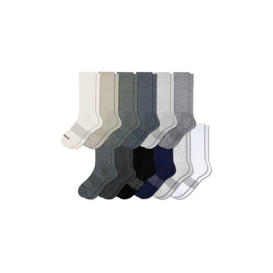 Men's Marl Calf Sock 12-Pack - Essential Ready