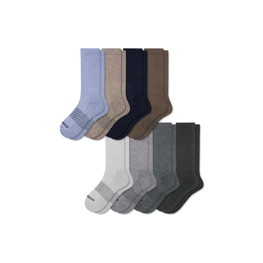 Men's Marl Calf Sock 8-Pack - Ready Pick