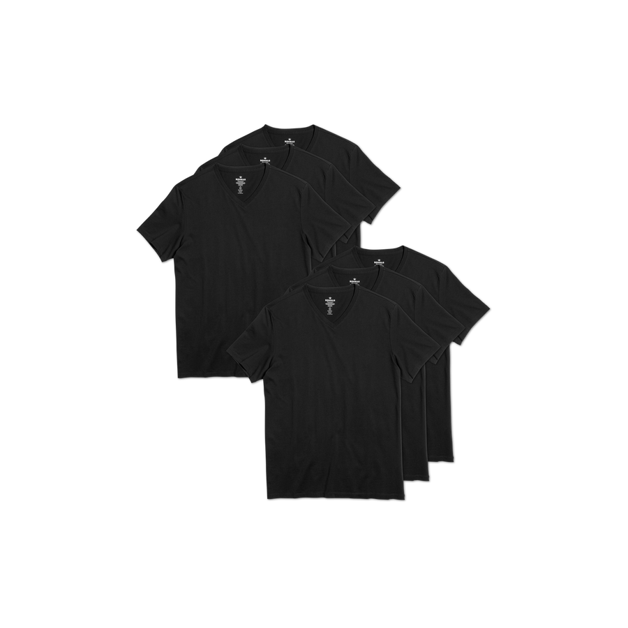 Men's Pima Cotton V-Neck T-Shirt 6-Pack - Easy Stretch