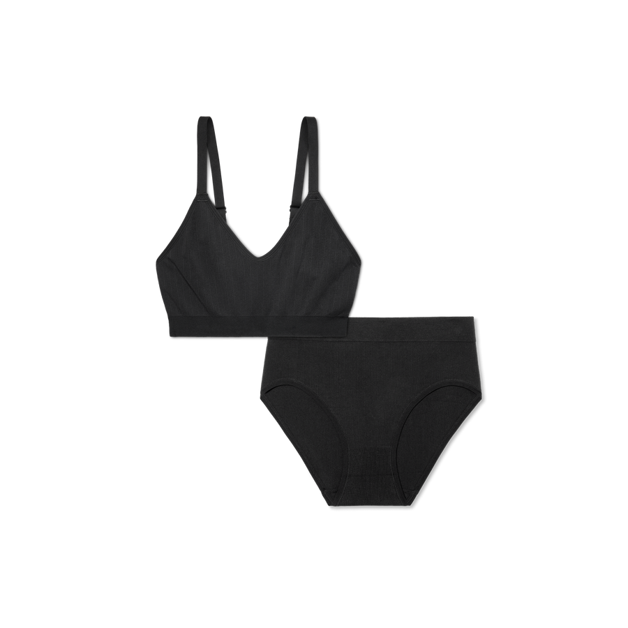 Women’s Seamless Scoop Bralette + High Rise Brief Pack - Daily Comfort