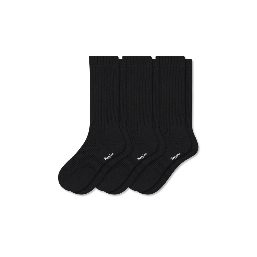 Women's Merino Blend Fine Rib Calf Sock 3-Pack - Soft Step