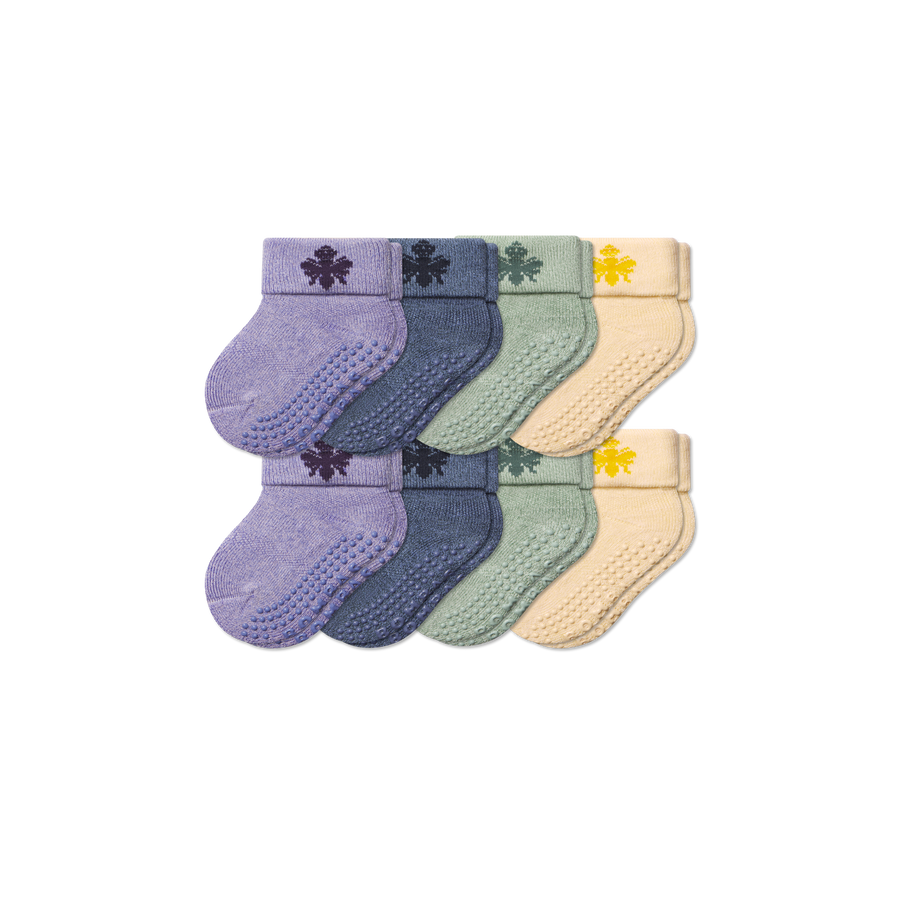 Baby Gripper Sock 8-Pack (6-12 Months) - Easy Pair