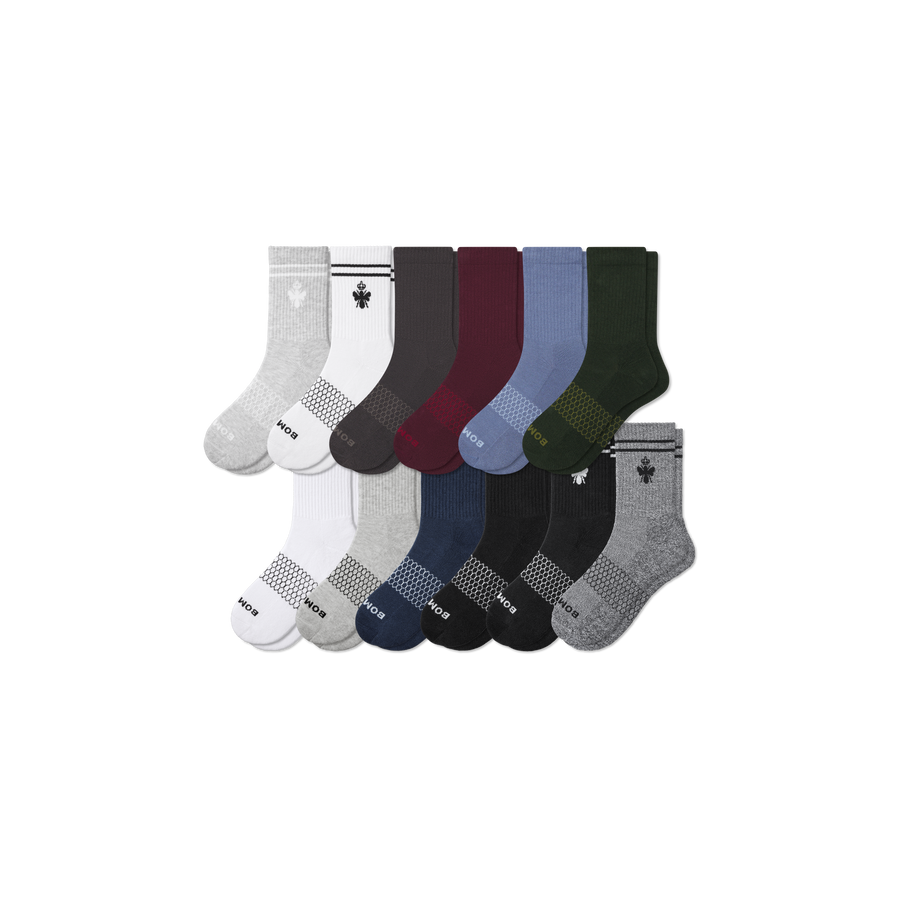 Men's Half Calf Sock 12-Pack - Clean Finish