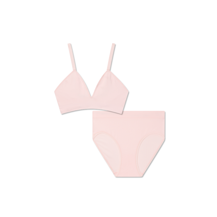 Women's Seamless Triangle Bralette + High Rise Brief Pack - Classic Ready