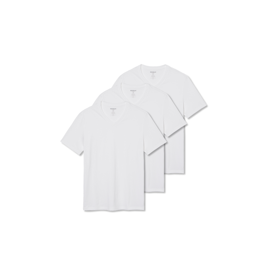 Men's Pima Cotton V-Neck T-Shirt 3-Pack - Essential Ready
