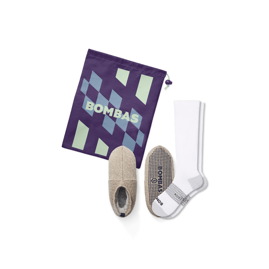 Women's Travel Sock and Gripper Slipper 2-Pack - Essential Ready