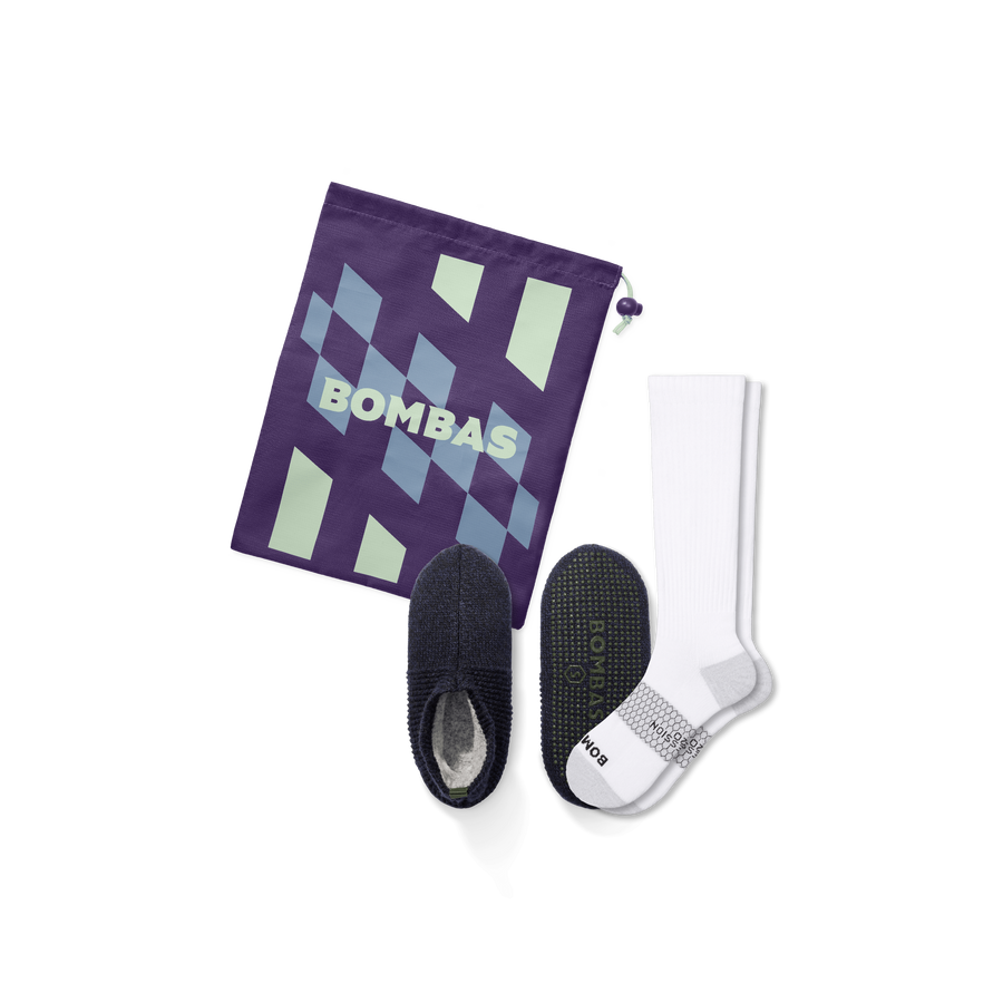 Men's Travel Sock and Gripper Slipper 2-Pack - Daily Pick