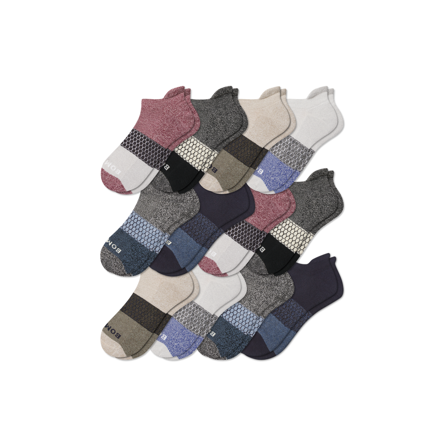 Men’s Tri-Block Ankle Sock 12-pack - Clean Finish