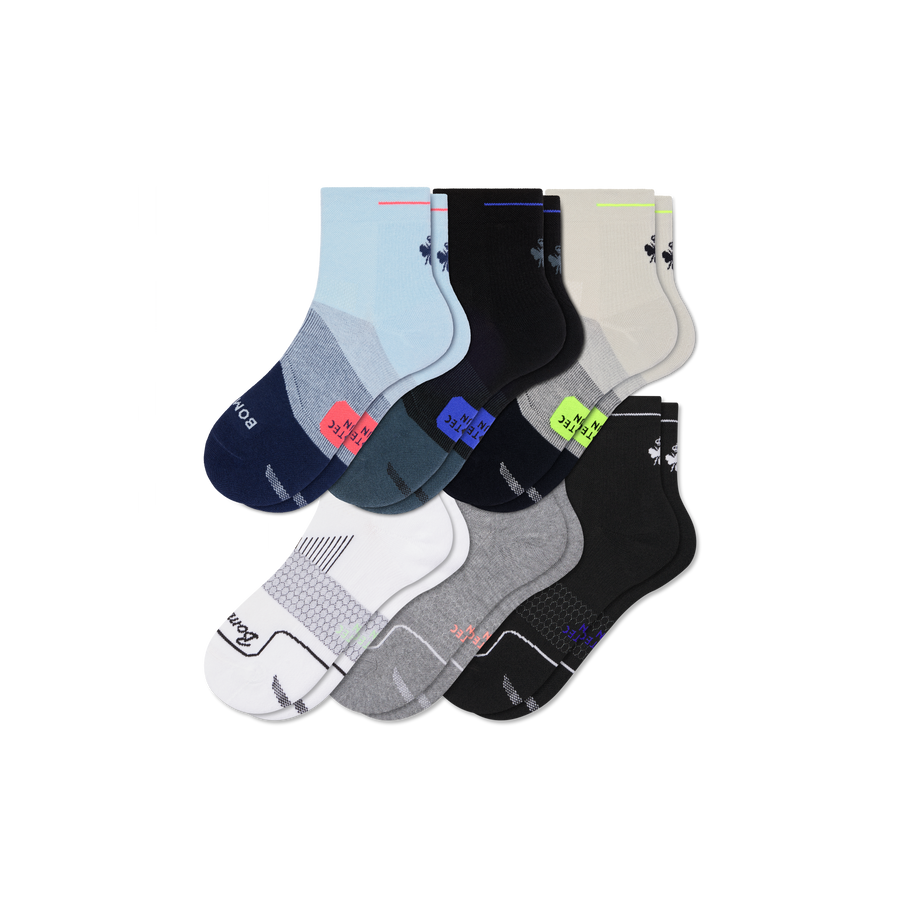 Men's Run Quarter Sock 6-Pack - Clean Finish
