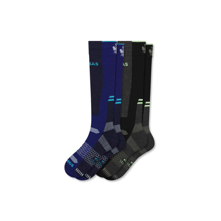Women's Mid-Cushion Merino Wool Blend Ski & Sock 2-Pack - All Day Fit