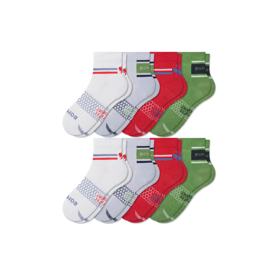 Youth All Sport Quarter Sock 8-Pack - All Day Fit