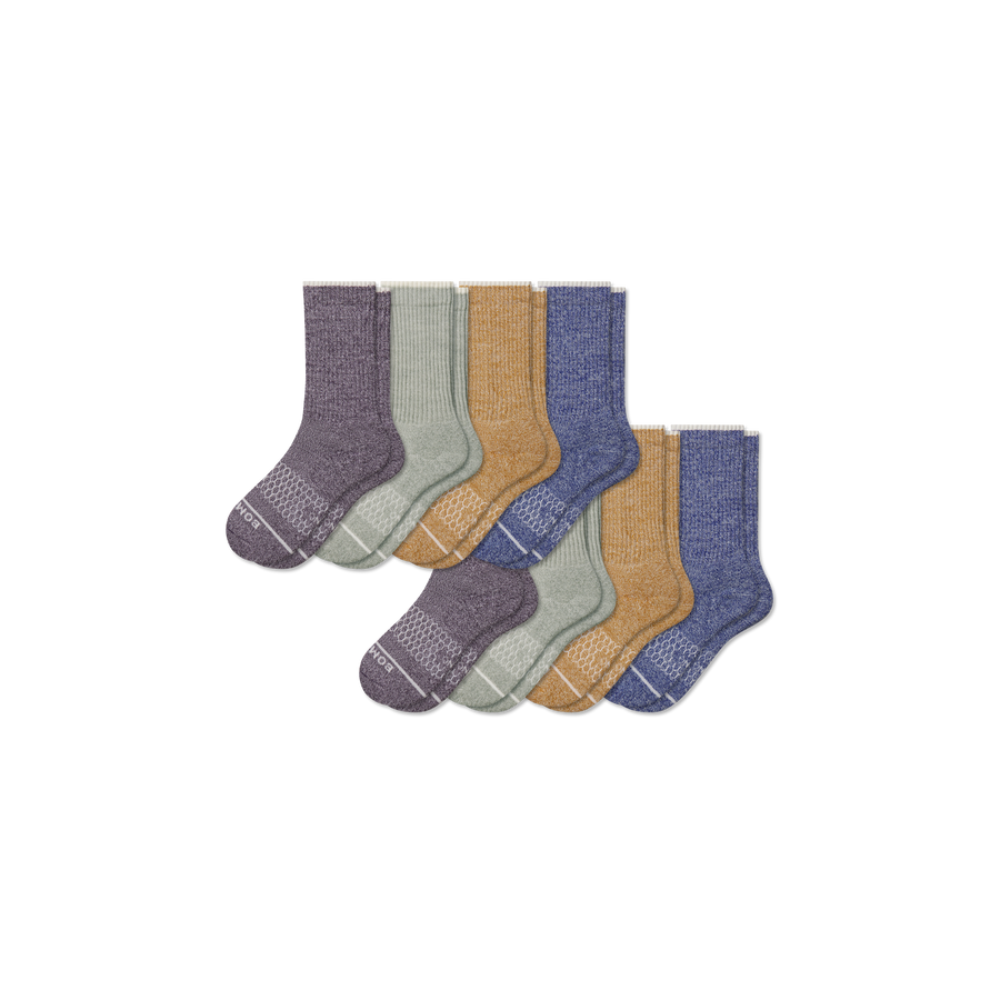 Youth Merino Wool Blend Calf Sock 8-Pack - Premium Pick