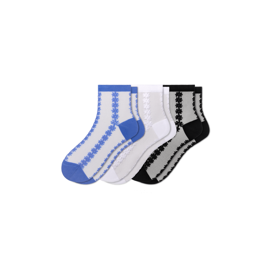 Women’s Sheer Quarter Sock 3-Pack - Everyday Pair