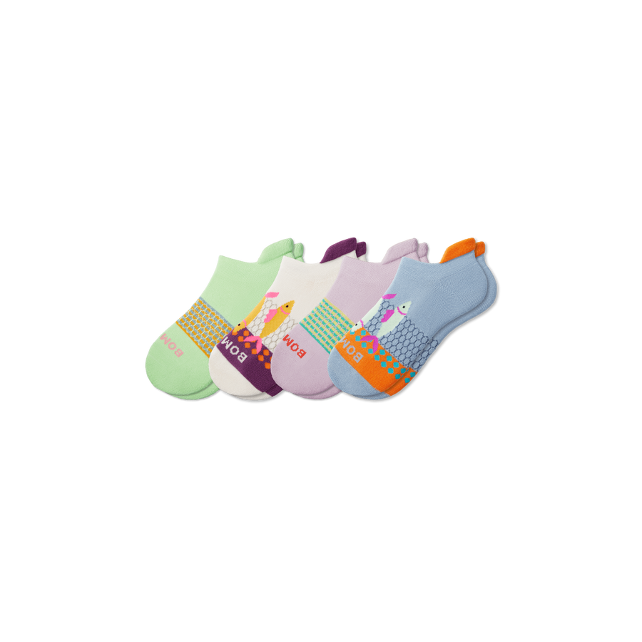 Youth Aquatic Ankle Sock 4-Pack - All Day Fit